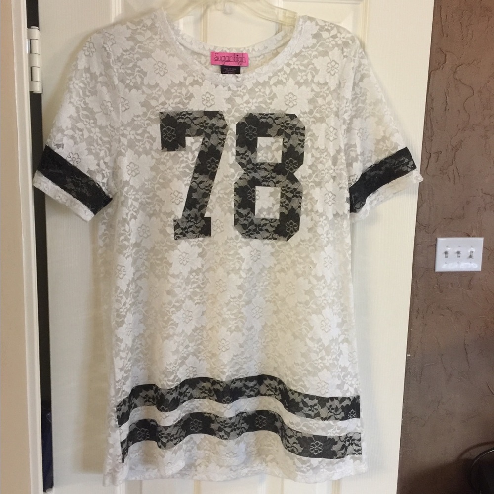 Sheer White Lacey Tee